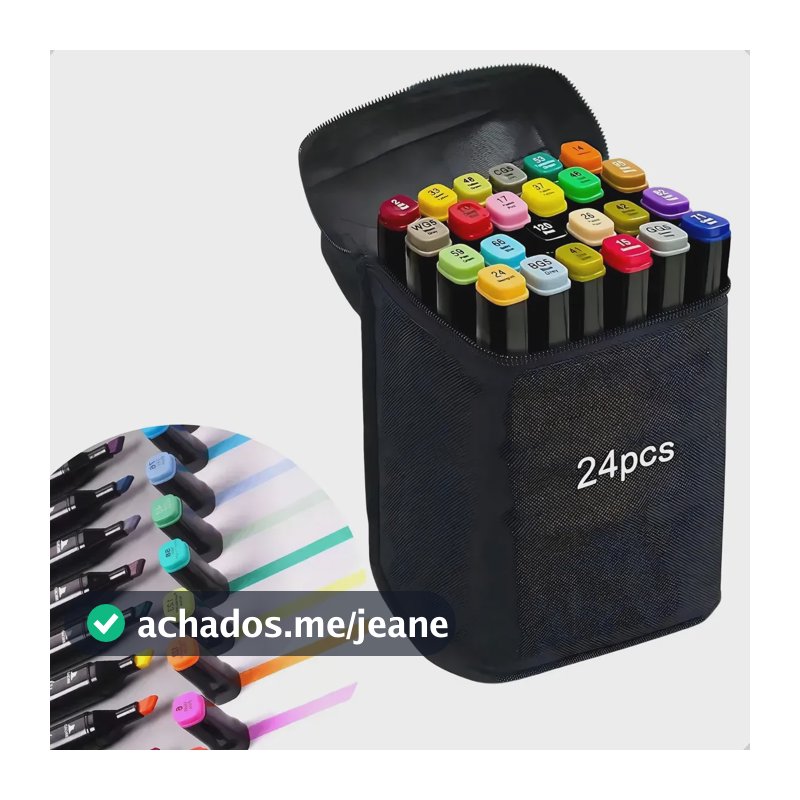 Marcador Bobbie Goods Estilo Copic Caneta Preto Canetinha Para Colorir