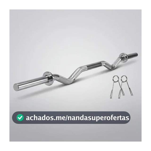 Barra Academia W Maciça 1,20m Cromada P/treino Musculação Stiff Scott Cor Cromo