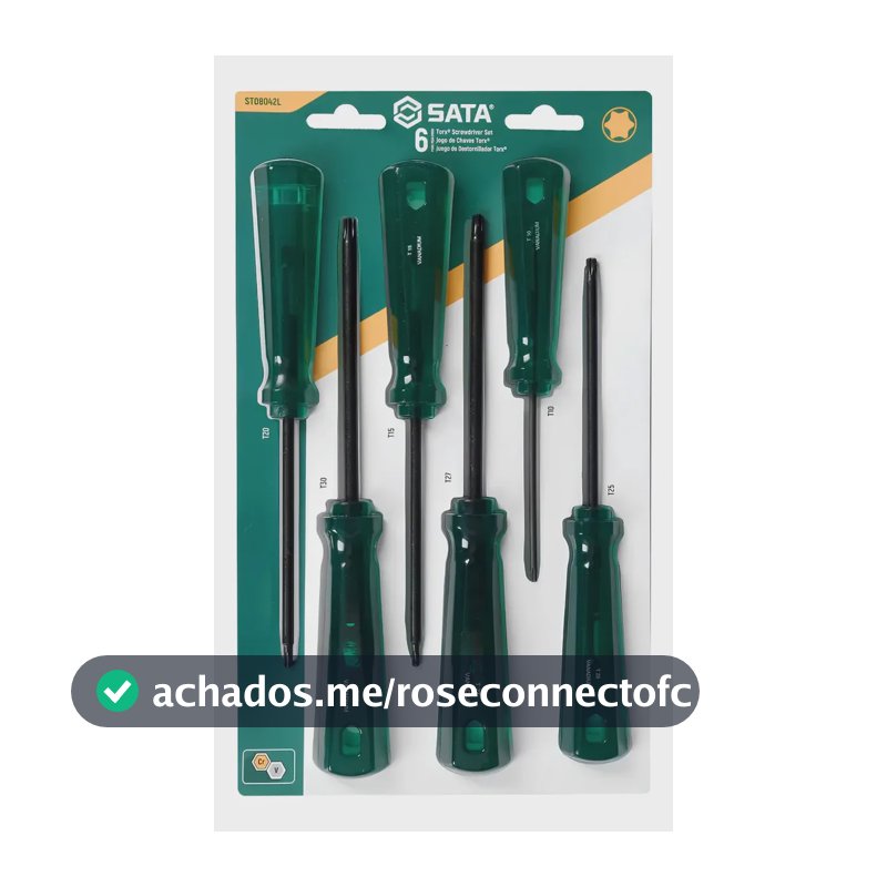 Jogo De Chaves Com 6 Peças Maxtork Reta Sata St08042l