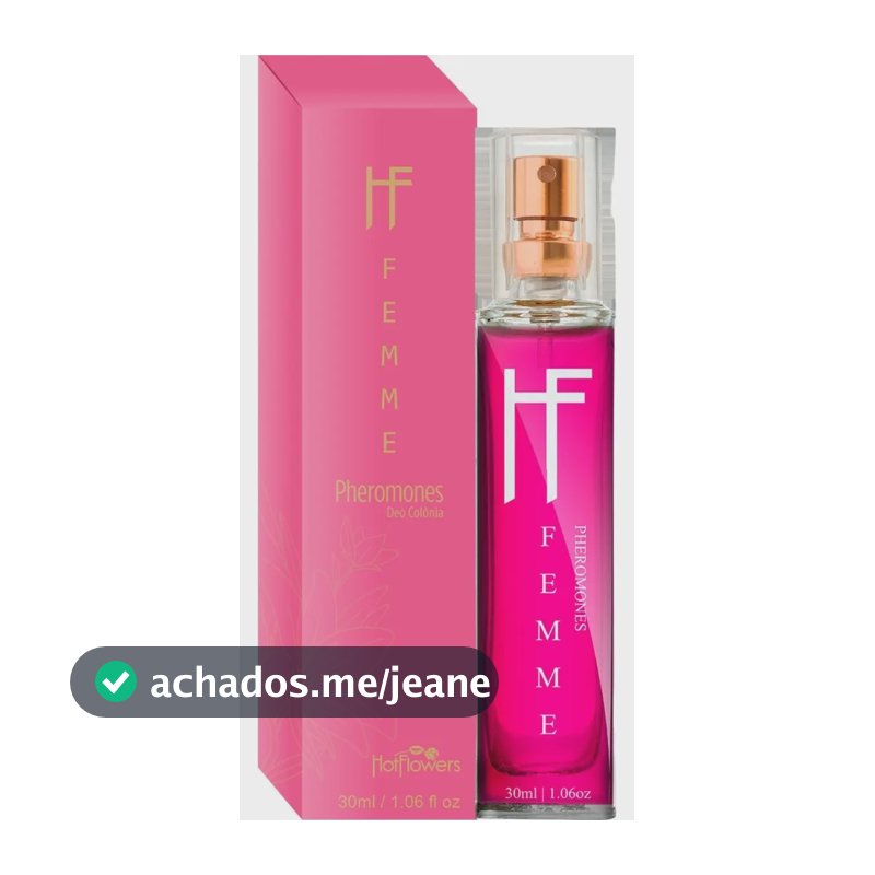Perfume HF Femme Hot Flowers Eau de Cologne Afrodisíaco 30mL Brasil