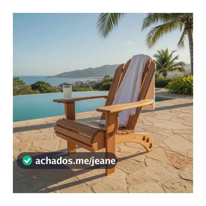 Cadeira Pavão Adirondack Premium Zk Arte Em Madeira Imbuia