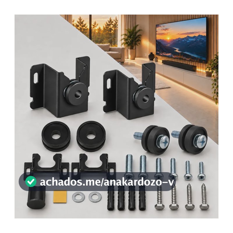 Suporte TV Fixo Universal 10" a 90" Até 40kg - Aço Carbono com Kit de Instalação