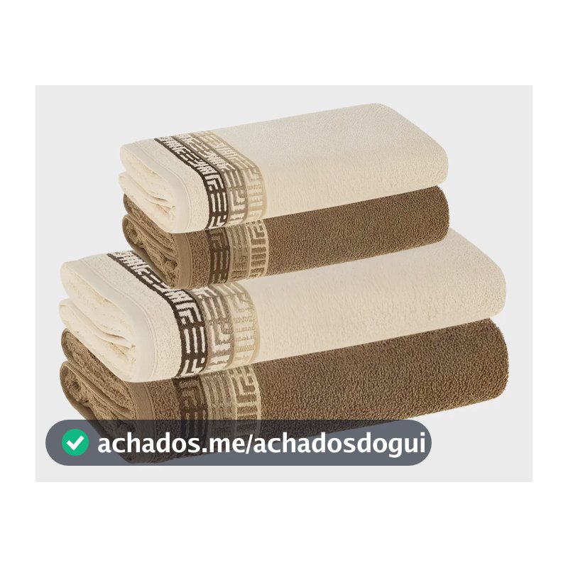 Jogo De Toalhas 4 Pçs Fio Cardado 100% Algodão Bosco Karsten
