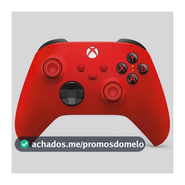 Controle Sem Fio Xbox Series X S Microsoft Pulse Red para PC, One e Smart TVs
