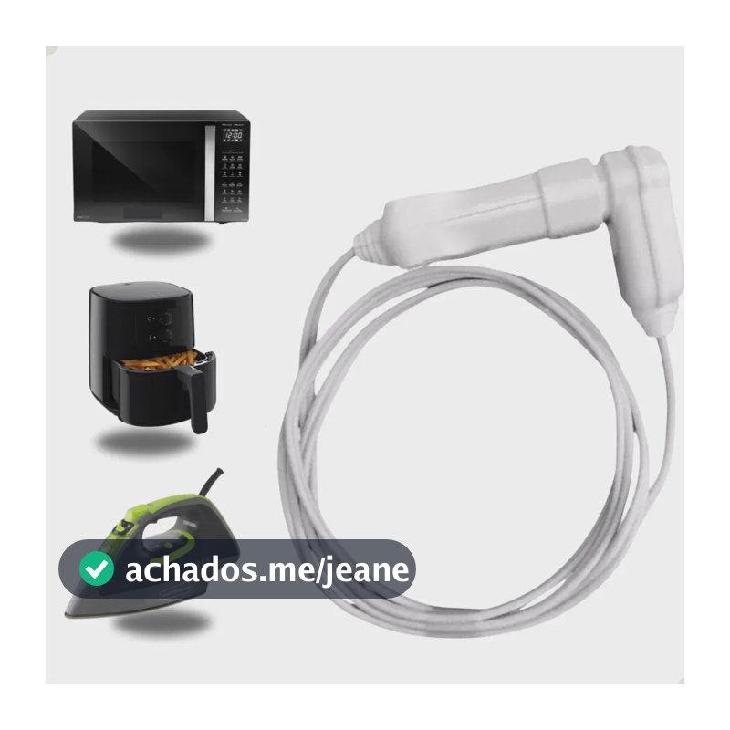 Extensão Para Ferro De Passar Roupa 20a 3 Metros Cor Branco