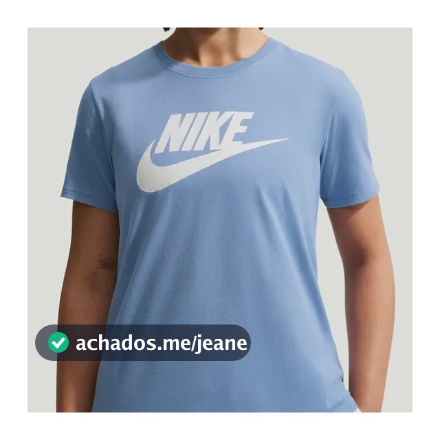 Camiseta Nike Sportswear Essentials Feminina Azul Claro/branco M