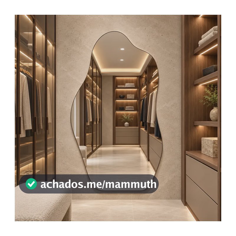 Espelho Rocco Corpo Inteiro Organico 90x40 Pinterest Grande Orgânico - Suporte