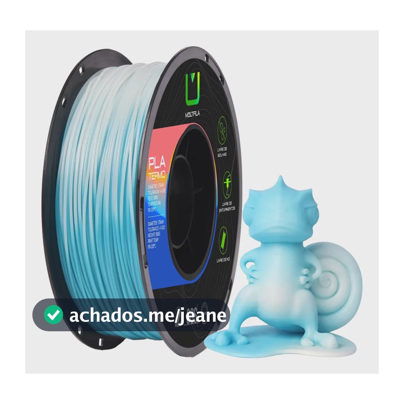 Filamento Pla Termo Azul E Branco 1kg Multfila Impressão 3d Azul E Branco
