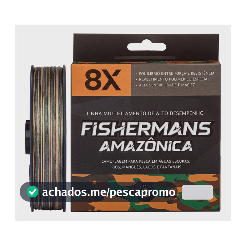 Linha De Pesca Fishermans Multifilamento 8x 150m Cor Amazônica - 0.24mm 30 libras