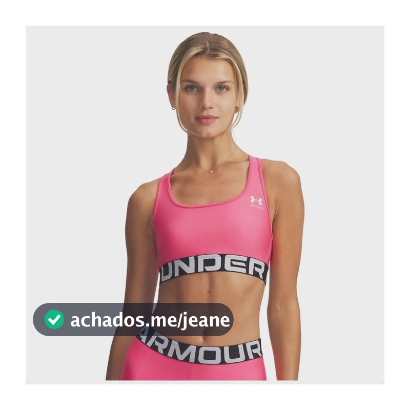 Top Under Armour Hg Authentics Mid Feminino Rosa P