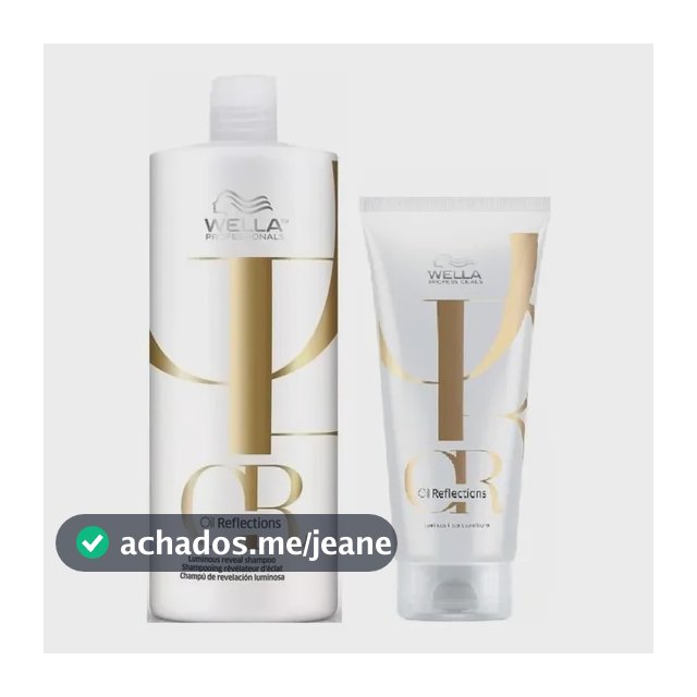 Kit Wella Oil Reflections Shampoo 1 L + Condicionador 200ml