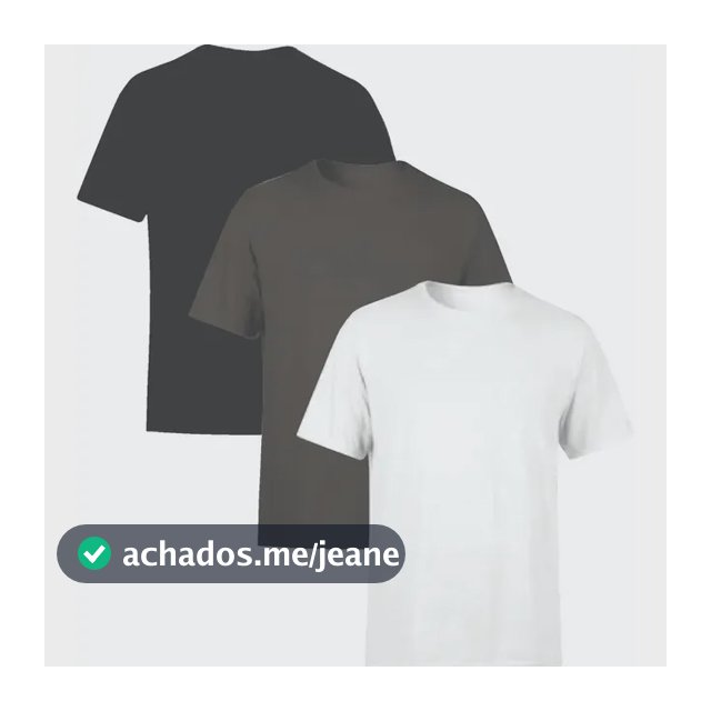 Kit 3 Camisetas Masculinas Algodão Premium Básicas Lisas
