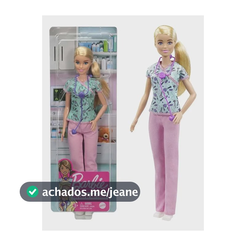 Boneca Barbie Profissões Enfermeira Mattel - GTW39