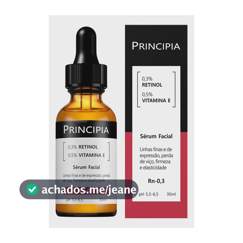 Principia Sérum Retinol 0,3% + Vitamina E - Rn-0,3 Original Todo Tipo De Pele Noite