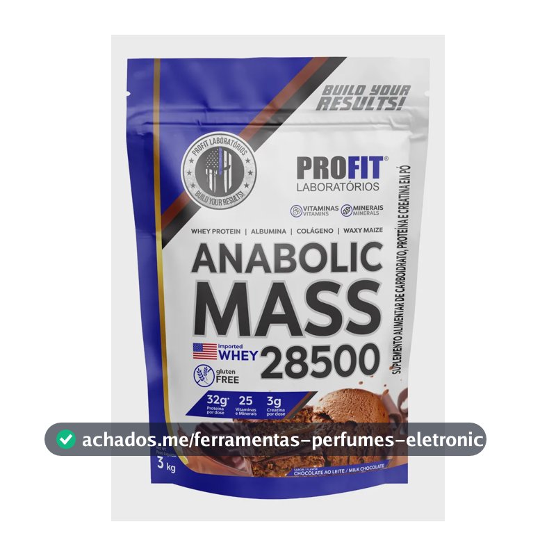 Anabolic Mass 28500 3kg Profit Labs Sabor Chocolate