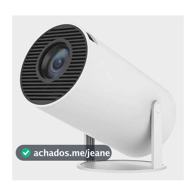 Mini Projetor Wifi Suporta Hdmi 4k 1080p Android 11 Portátil Branco