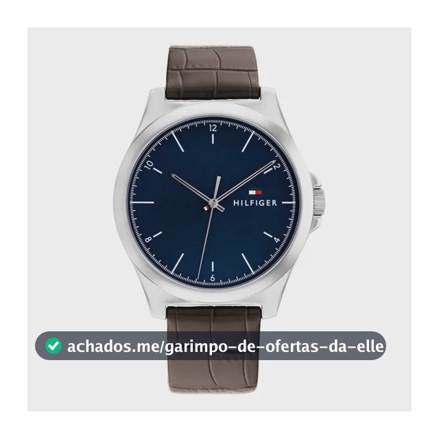 Relógio Tommy Hilfiger Masculino Couro Marrom 1710549 Marrom Azul