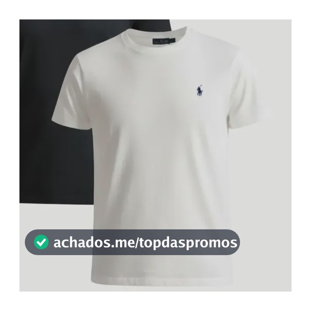 Kit Camisetas Ralph Lauren 2un Slim Fit Preta/branca
