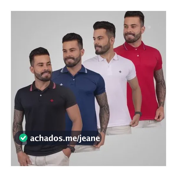 Kit 4 Camisas Gola Polo Masculina Minimalista Blusa Slim