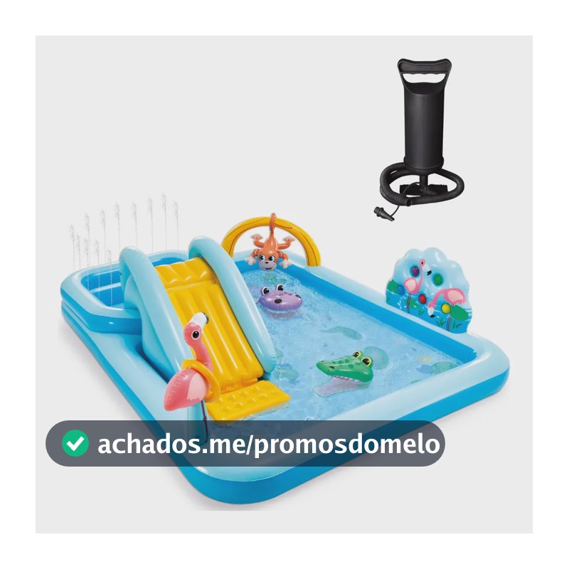 Piscina Infantil Inflável Floresta 493l E Bomba De Ar Intex Cor Colorido