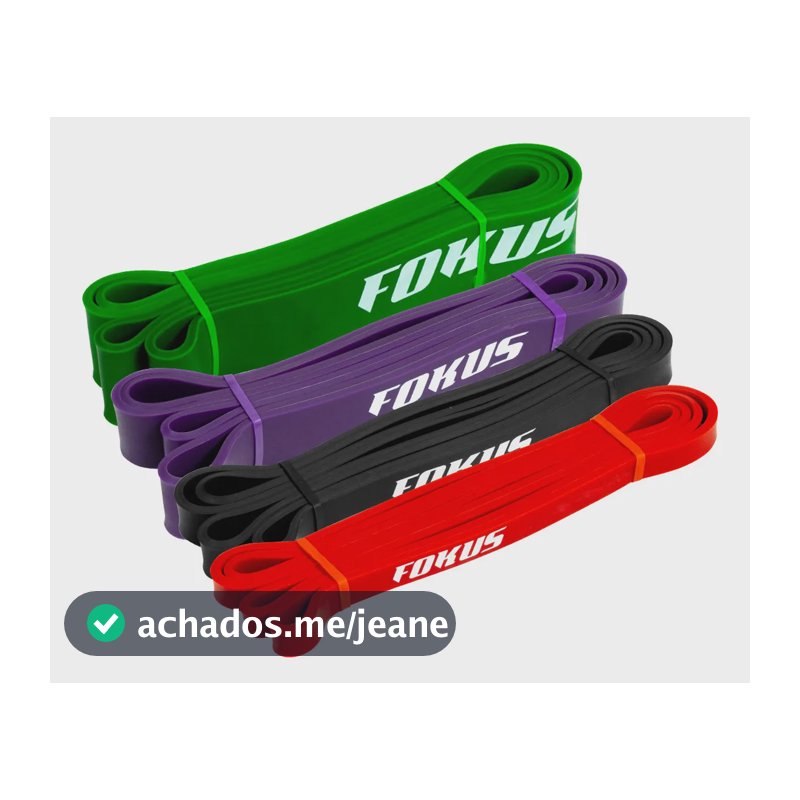 Kit 4 Elásticos Super Band Barra Fixa Musculação Crossfit Multicolor