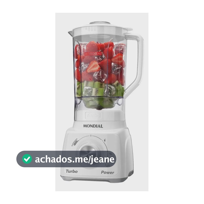 Liquidificador Turbo Power Mondial 550W L-99 WG