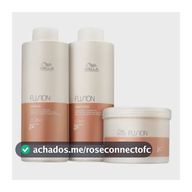 Wella Fusion Shampoo + Condicionador 1l + Máscara 500ml