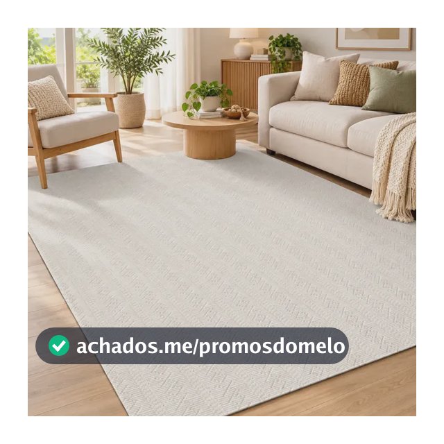 Tapete De Sala Moderno 1,50m X 2,50m Mandacaru Brinde Lavável em Máquina
