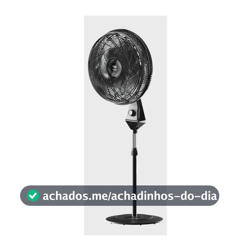 Wap Ventiladores Flow Turbo Coluna De pé - 50 cm - 60 - Preto Cinza - Plástico - 8