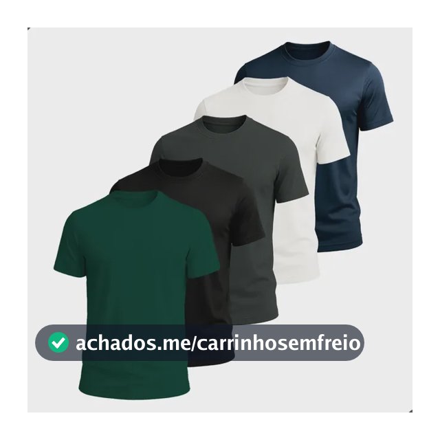 Kit 5 Camisetas Básica Masculina Dry Fit Esporte Treino Lisa