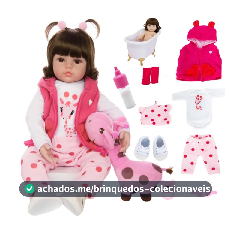 Adora Bebê Reborn Bonecas Realista De Silicone Menina 48 Cm