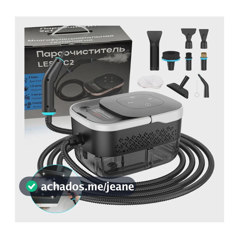 Limpador A Vapor Pressurizado De Alta 2500w Portátil 1250ml Branco E Preto 220v