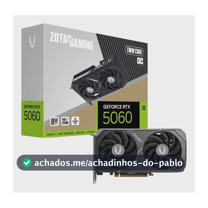 Zotac Rtx 5060 Twin Edge Placa Vídeo 8gb Gddr7 Cooling Ar