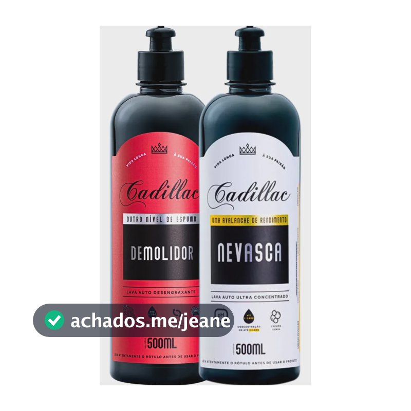 Kit Lavagem Automotiva Pesada: Demolidor e Nevasca Cadillac 500 mL