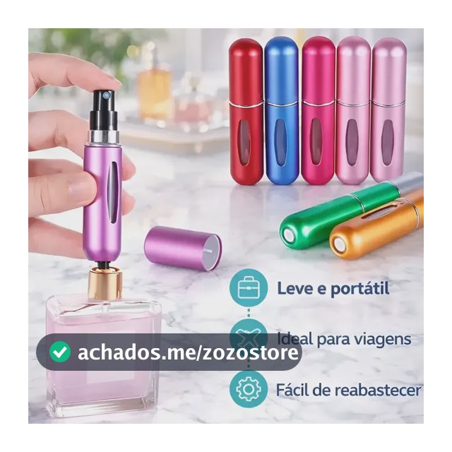 Kit 12 Mini Frascos Porta Perfume Recarregável Bolsa Spray