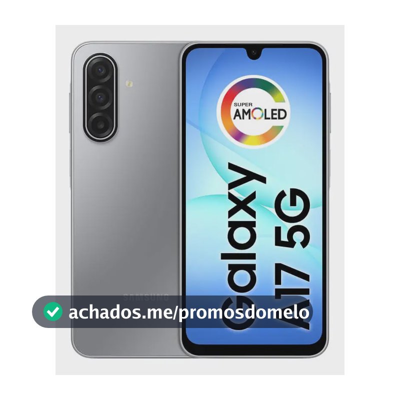 Smartphone Samsung Galaxy A17 5g 128gb 4gb Super Amoled 6.7'' Câmera 50mp Selfie 13 Mp 5000 Mah Nfc Dual Sim Recursos Ia - Cinza