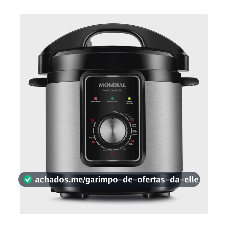 Panela de Pressão Elétrica 3L Mondial 700W - PE-47-3L-I