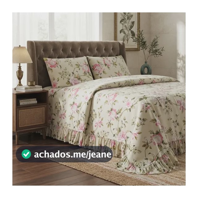 Colcha Premium King 3 Peças Percal 400 Fios Toque Macio