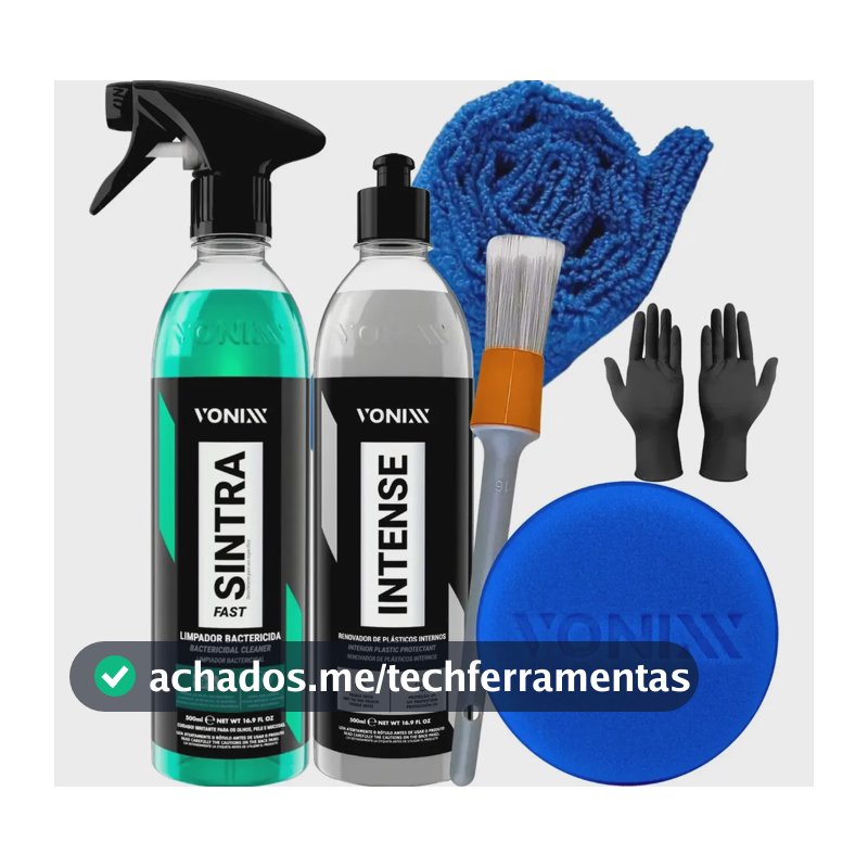 Kit Limpeza Automotiva Interna Vonixx Sintra Fast + Intense 1000ml