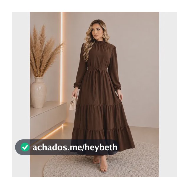 Vestido Longo Feminino Festa Moda Evangélica Manga Elegante