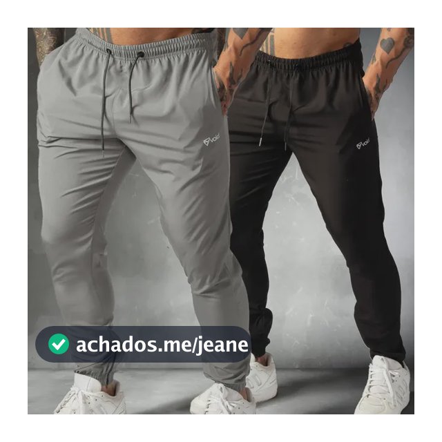 Kit 2 Calças Jogger Tactel Com Elastano Impulse