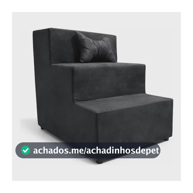 Escada Pet Cachorro Gato Rampa Subir Cama Sofá Com Osso