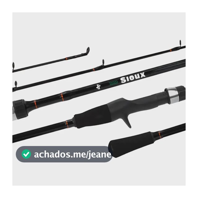 Vara De Carretilha Sioux C601 1,83mts 12-25lbs 1p - Albatroz Preto