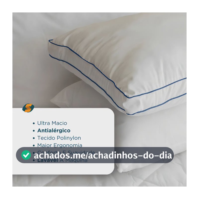 Kit 2 Travesseiros Ergosoft Hotel Camesa Macio Ergonômico