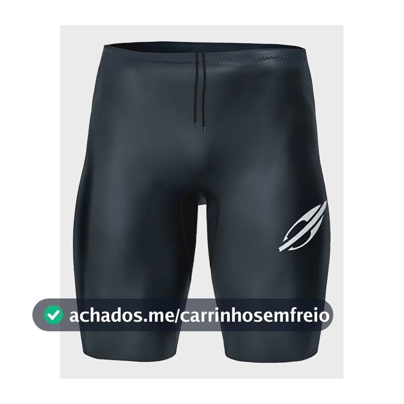 Bermuda Triathlon Natação Mormaii Neoprene 3mm Masculino Preto G