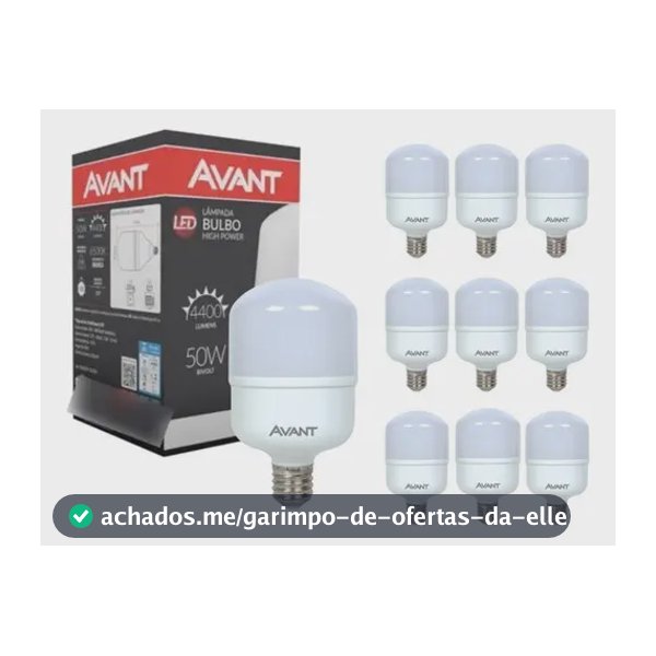 KIT 10 LÂMPADAS BULBO LED 50W BRANCO FRIO BOCAL e27