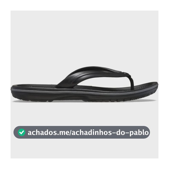 Chinelo Crocs Crocband Flip Black/slate Grey