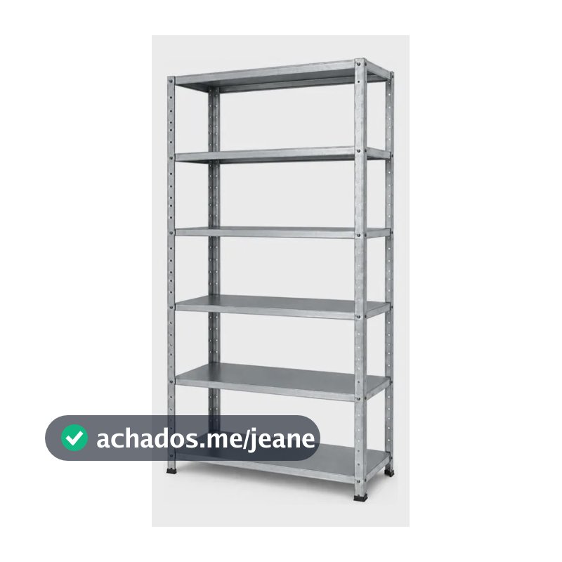 Estante Armário De Aço Galvanizado Prateleira 6 Bandejas Cinza