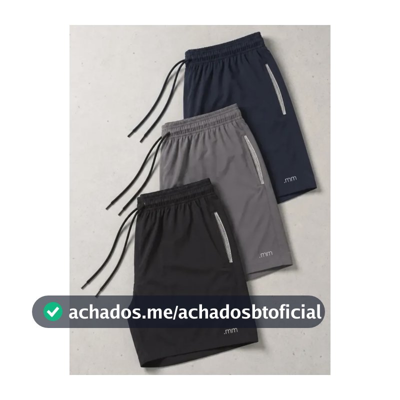 Kit 3 Bermuda Masculina Tactel Com Elastano Academia Treino Preto-marinho-cinza G