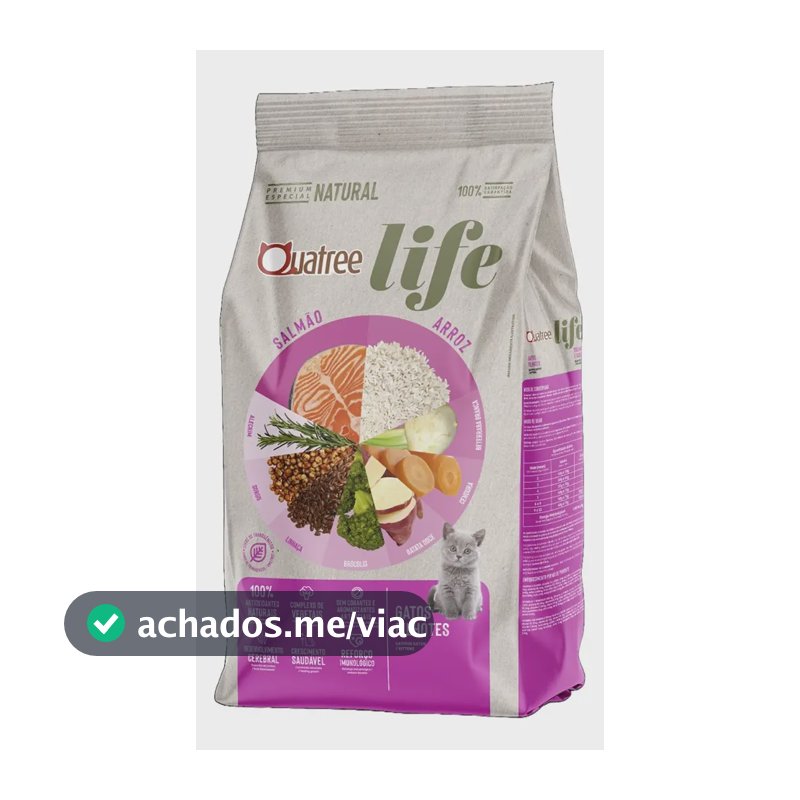 Ração Quatree Para Gatos Life Filhotes 10,1kg